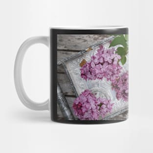 Fragrant purple Lilacs in a vase Mug